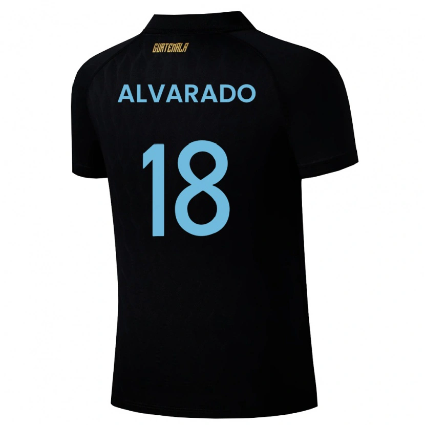 DanxenメンズグアテマラDereck Alvarado#18黒 空色 白アウェイシャツ26-28ジャージーユニフォーム