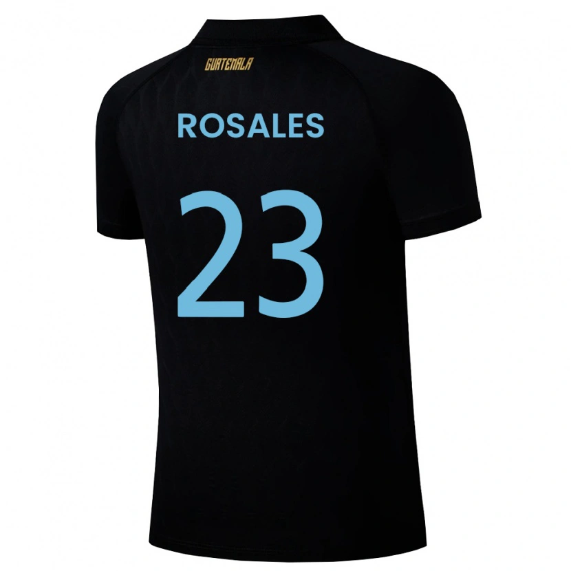 DanxenメンズグアテマラYareni Rosales#23黒 空色 白アウェイシャツ26-28ジャージーユニフォーム