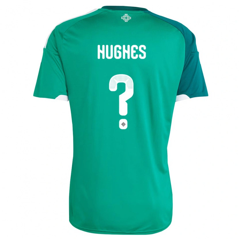 Danxenレディース北アイルランドHarry Hughes#0緑 白ホームシャツ26-28ジャージーユニフォーム