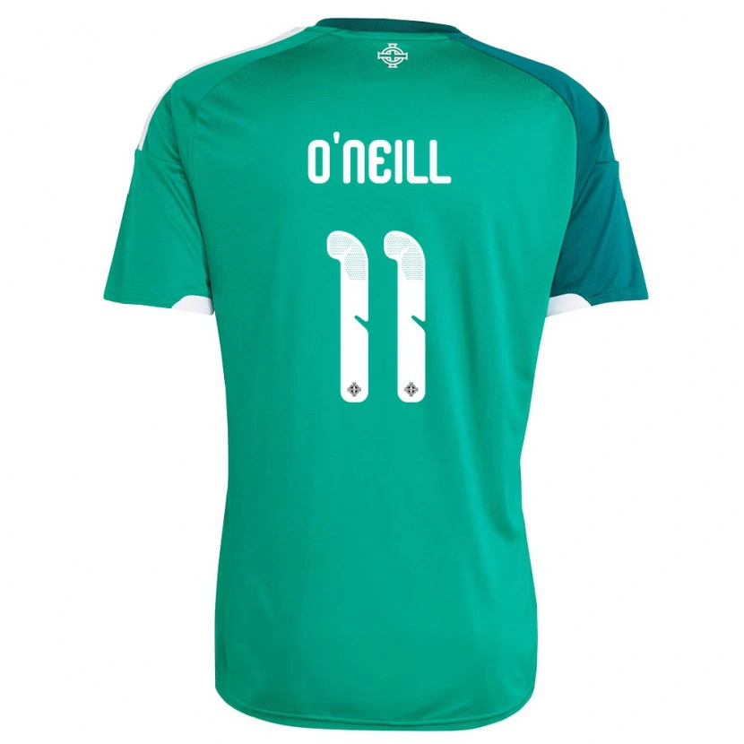 Danxenレディース北アイルランドCeadach O’neill#11緑 白ホームシャツ26-28ジャージーユニフォーム