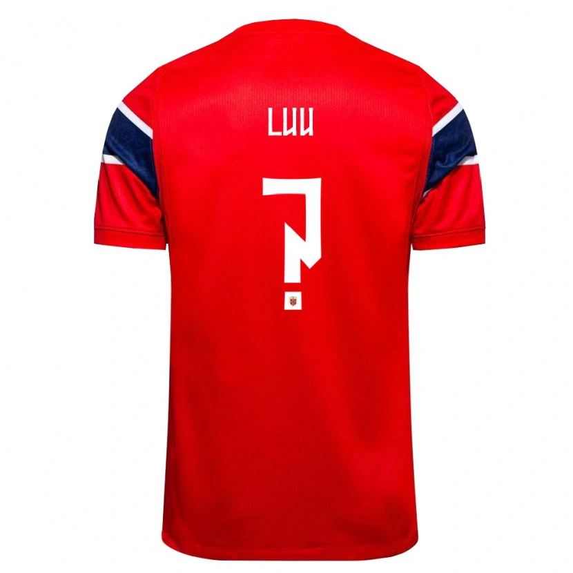 DanxenレディースノルウェーLiam Luu#0赤 紺 白ホームシャツ26-28ジャージーユニフォーム