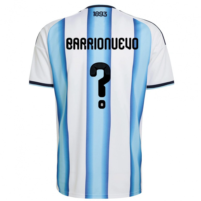 DanxenレディースアルゼンチンEmiliano Barrionuevo#0白 空色 紺ホームシャツ26-28ジャージーユニフォーム