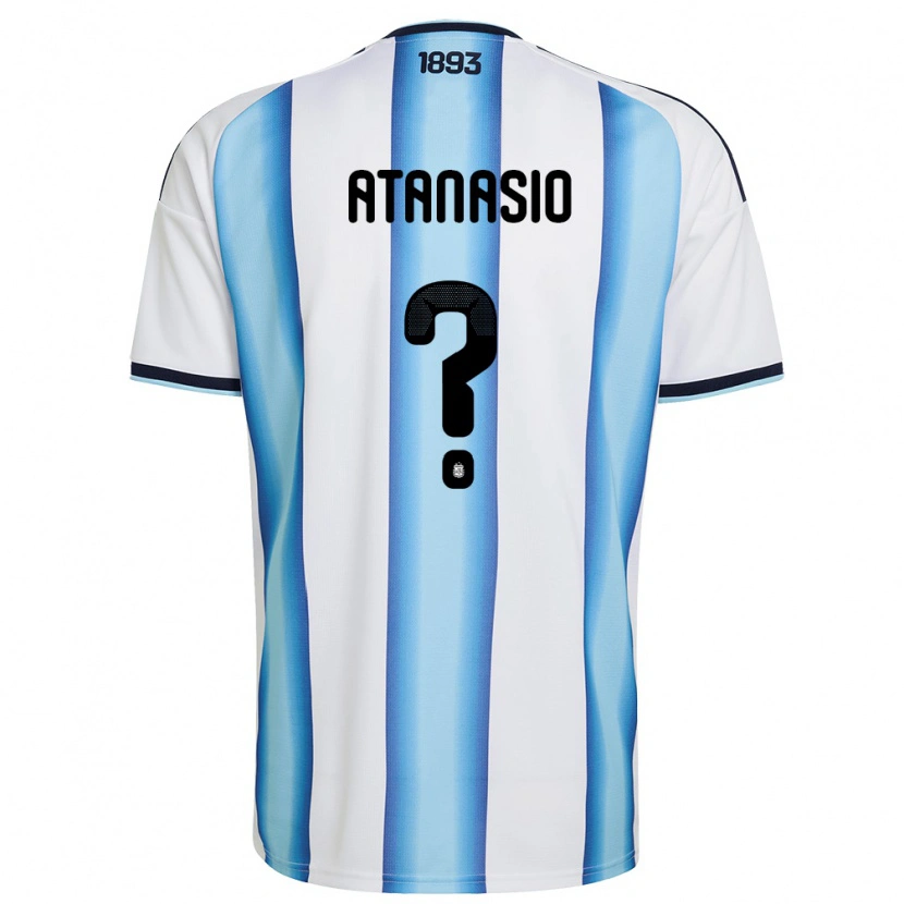 DanxenレディースアルゼンチンNicolás Atanasio#0白 空色 紺ホームシャツ26-28ジャージーユニフォーム