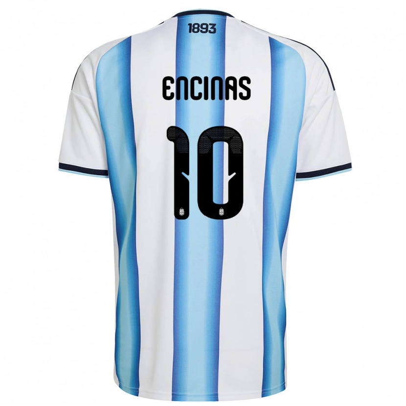 Danxenレディースアルゼンチンアクセル・エンシナス#10白 空色 紺ホームシャツ26-28ジャージーユニフォーム