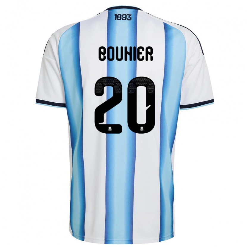 DanxenレディースアルゼンチンGastón Bouhier#20白 空色 紺ホームシャツ26-28ジャージーユニフォーム