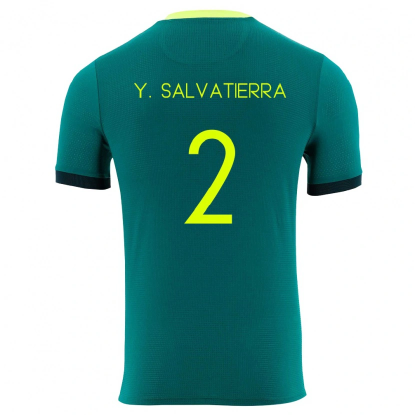 DanxenレディースボリビアYuditaz Jimena Salvatierra#2緑 黄 黒ホームシャツ26-28ジャージーユニフォーム