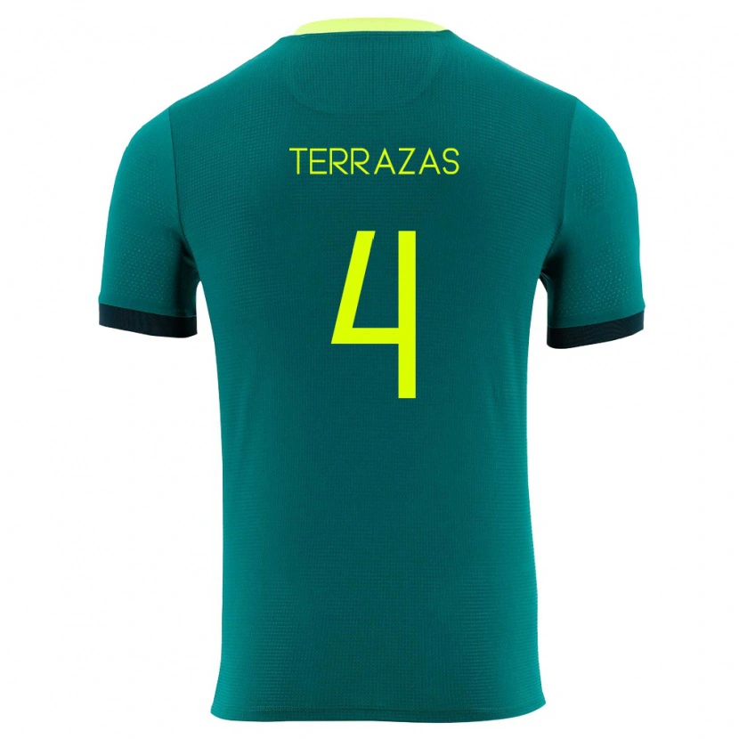 DanxenレディースボリビアSergio Terrazas#4緑 黄 黒ホームシャツ26-28ジャージーユニフォーム