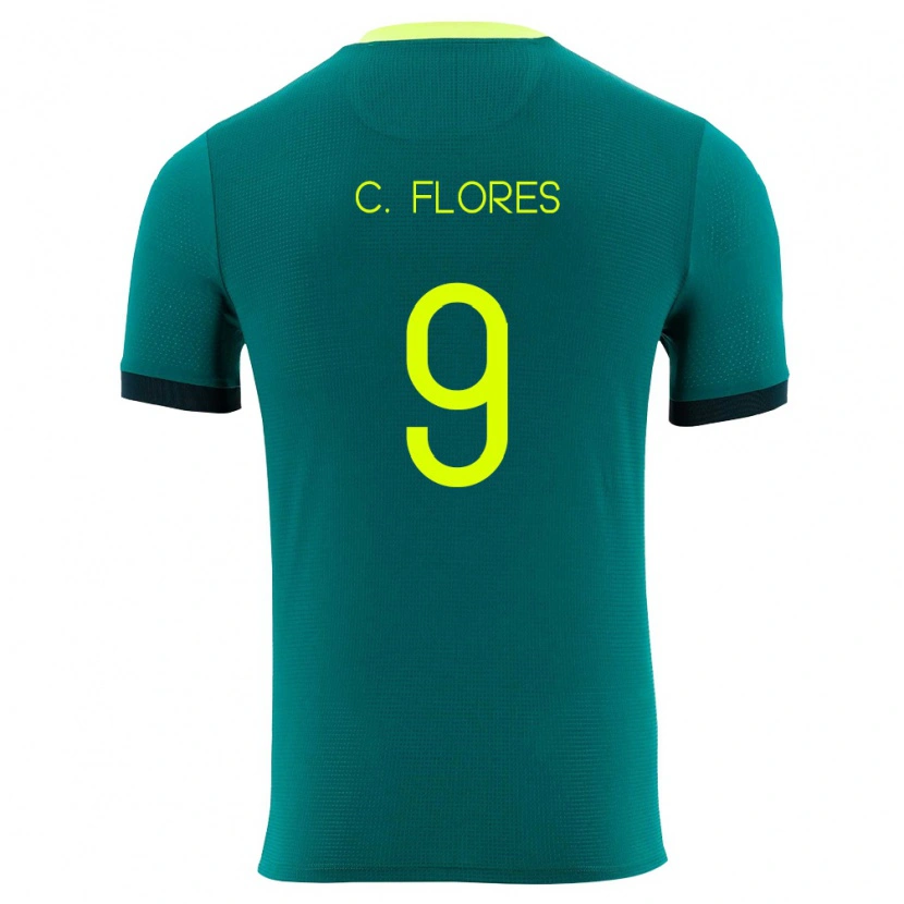 DanxenレディースボリビアCesar Flores#9緑 黄 黒ホームシャツ26-28ジャージーユニフォーム