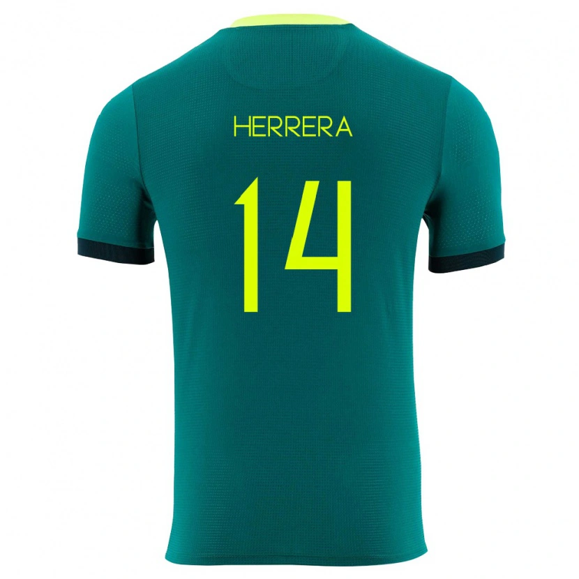 DanxenレディースボリビアJosé Herrera#14緑 黄 黒ホームシャツ26-28ジャージーユニフォーム