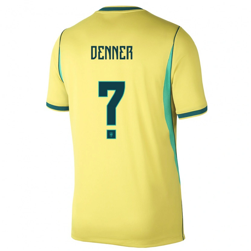 DanxenレディースブラジルDenner#0黄 緑ホームシャツ26-28ジャージーユニフォーム