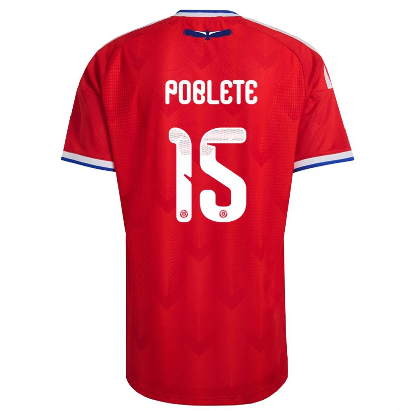 DanxenレディースチリJaime Poblete#15赤 白 青ホームシャツ26-28ジャージーユニフォーム