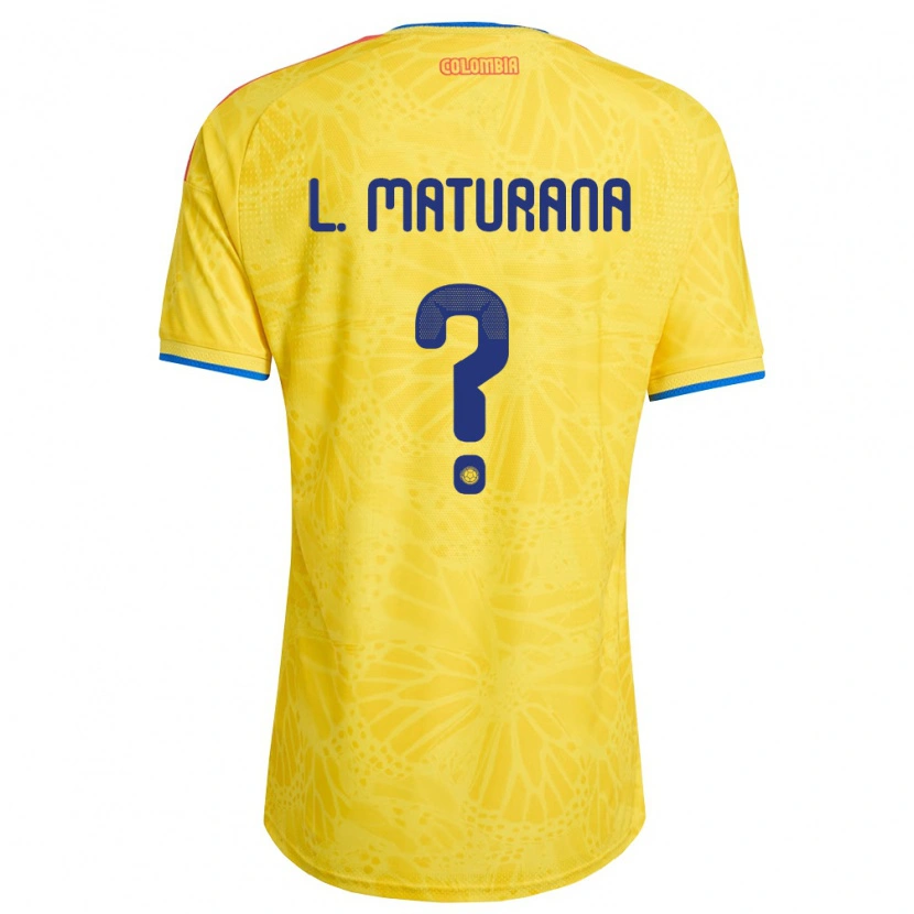 DanxenレディースコロンビアLuis Maturana#0黄 青 赤ホームシャツ26-28ジャージーユニフォーム