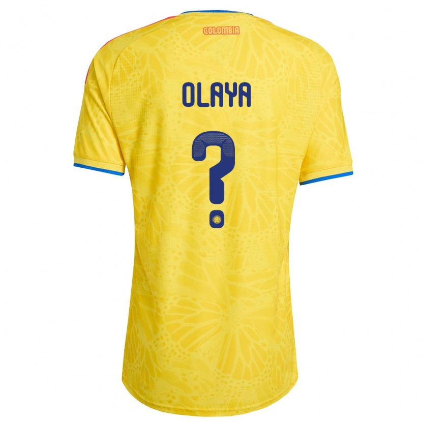 DanxenレディースコロンビアElber Olaya#0黄 青 赤ホームシャツ26-28ジャージーユニフォーム