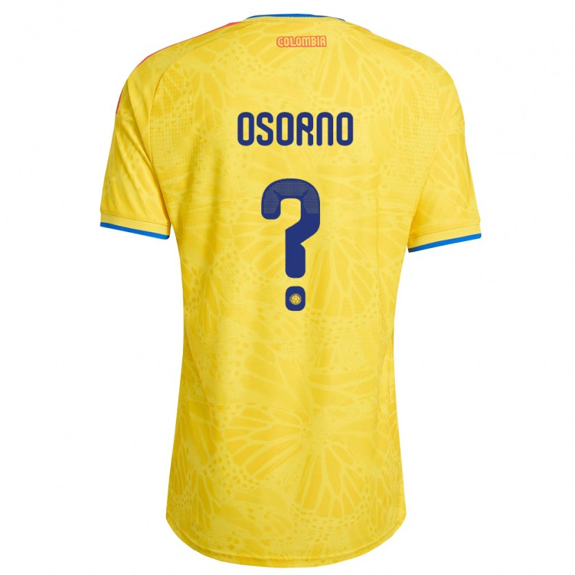DanxenレディースコロンビアJeronimo Osorno#0黄 青 赤ホームシャツ26-28ジャージーユニフォーム