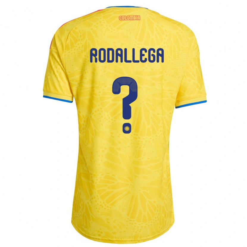 DanxenレディースコロンビアJohan Rodallega#0黄 青 赤ホームシャツ26-28ジャージーユニフォーム