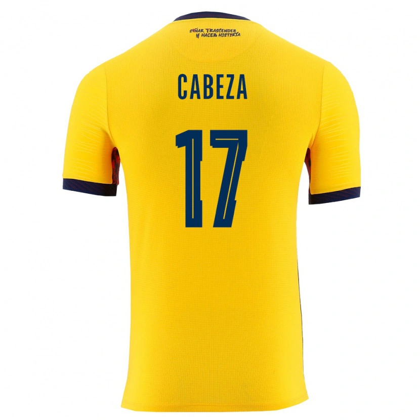 DanxenレディースエクアドルEduín Cabeza#17黄 紺ホームシャツ26-28ジャージーユニフォーム
