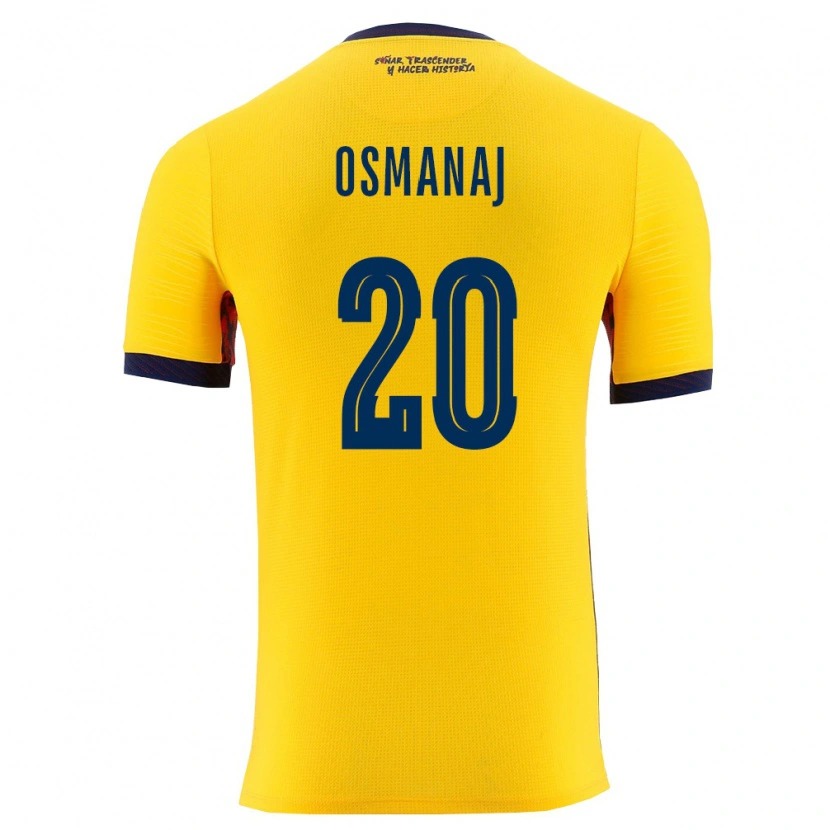 DanxenレディースエクアドルEliam Osmanaj#20黄 紺ホームシャツ26-28ジャージーユニフォーム