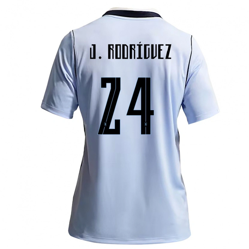 DanxenレディースウルグアイJosé Luis Rodríguez#24空色 白ホームシャツ26-28ジャージーユニフォーム