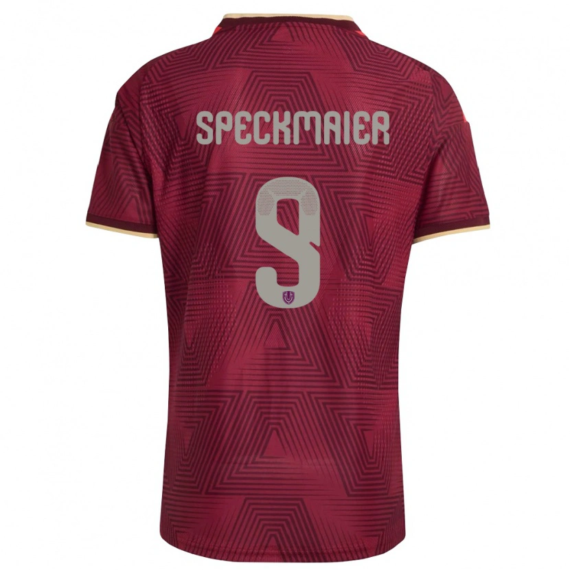 DanxenレディースベネズエラMariana Speckmaier#9バーガンディ 金 黄ホームシャツ26-28ジャージーユニフォーム