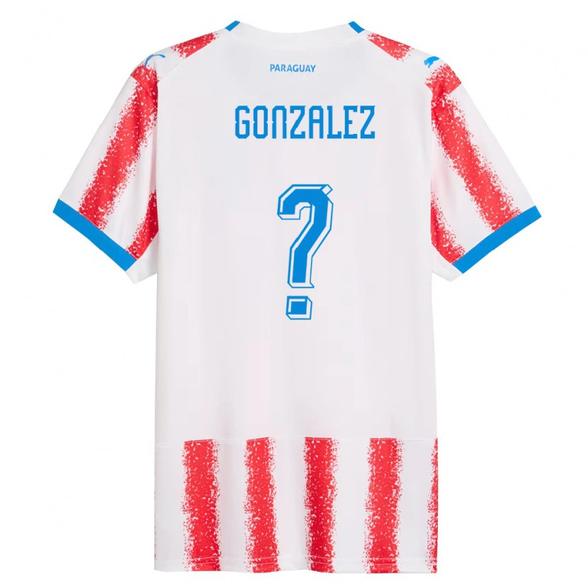DanxenレディースパラグアイAntonio González#0白 赤 青ホームシャツ26-28ジャージーユニフォーム