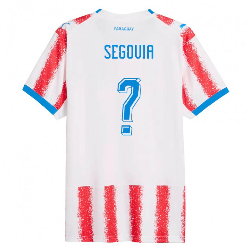 DanxenレディースパラグアイMaría Segovia#0白 赤 青ホームシャツ26-28ジャージーユニフォーム