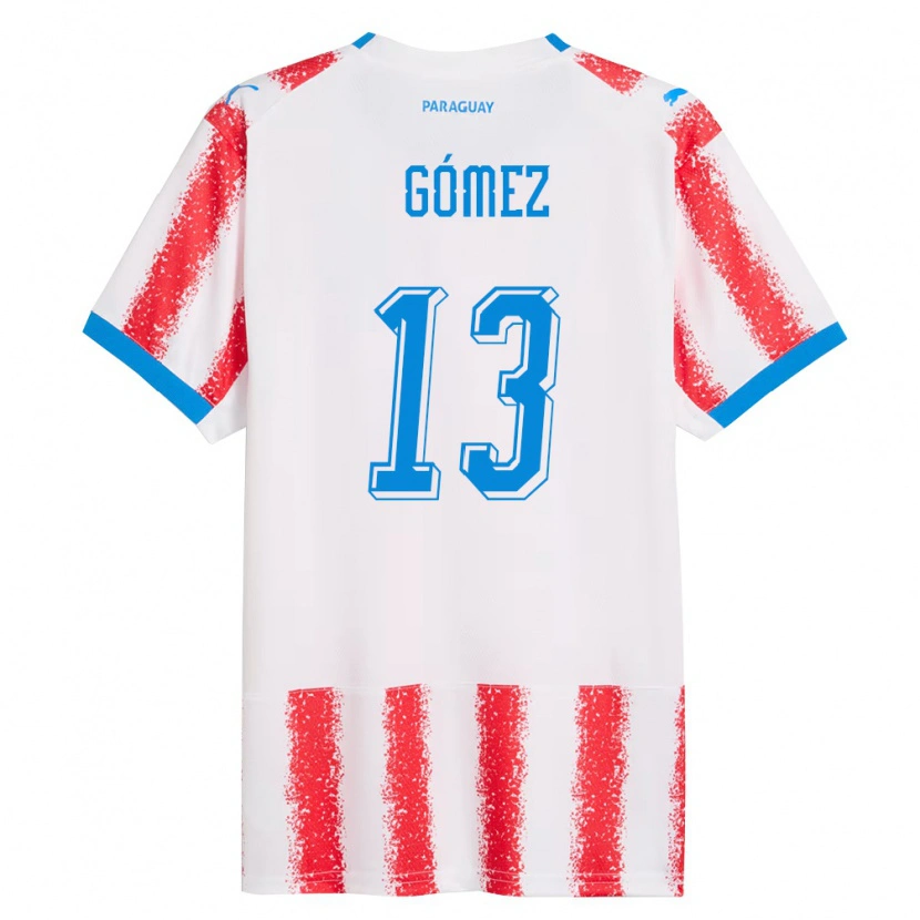 DanxenレディースパラグアイGiovanni Gómez#13白 赤 青ホームシャツ26-28ジャージーユニフォーム