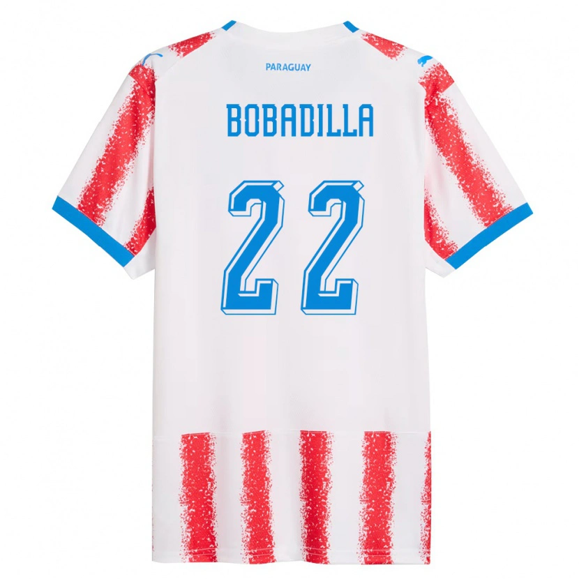 DanxenレディースパラグアイDylan Bobadilla#22白 赤 青ホームシャツ26-28ジャージーユニフォーム