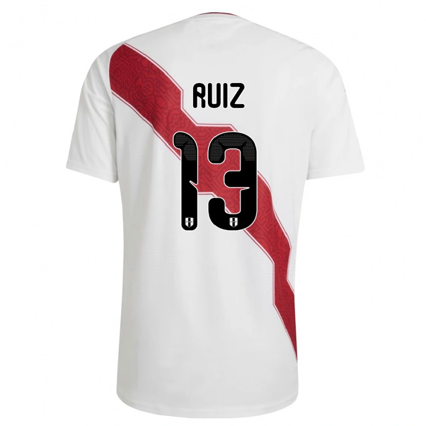 DanxenレディースペルーHomali Ruiz#13白 赤 黒ホームシャツ26-28ジャージーユニフォーム