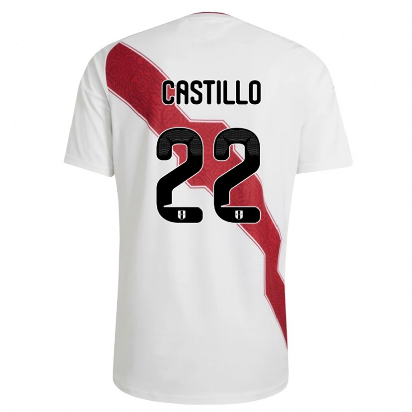 DanxenレディースペルーDayron Castillo#22白 赤 黒ホームシャツ26-28ジャージーユニフォーム