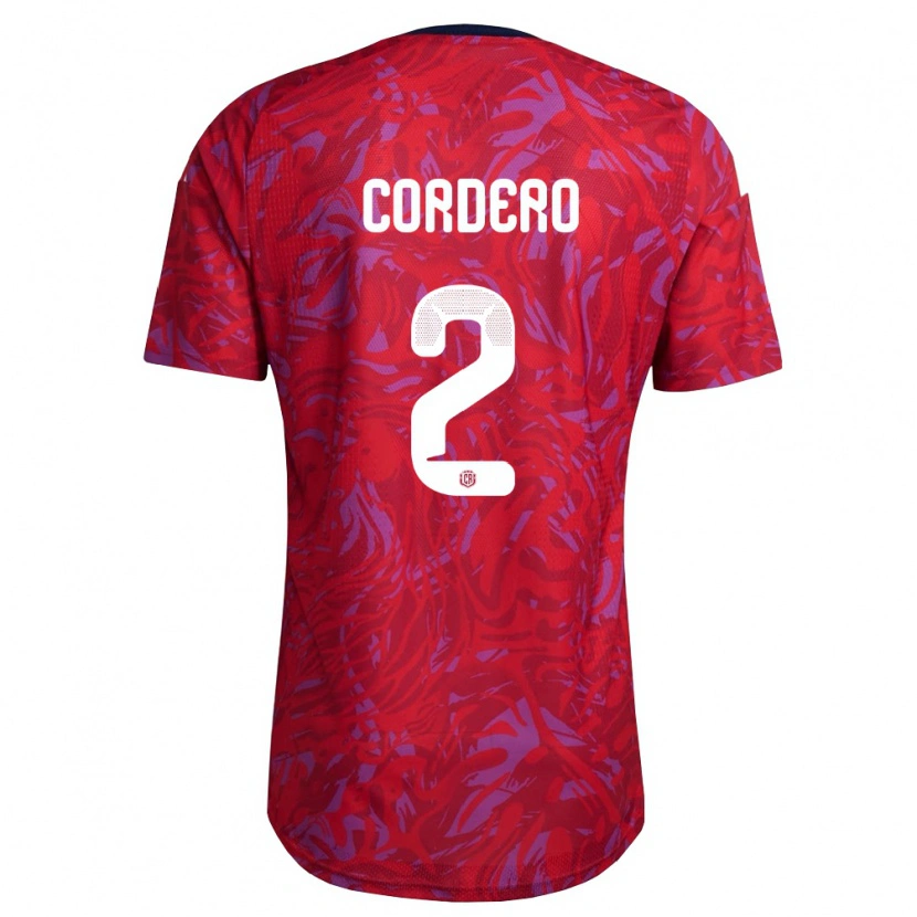DanxenレディースコスタリカMatías Cordero#2赤 紫 紺ホームシャツ26-28ジャージーユニフォーム