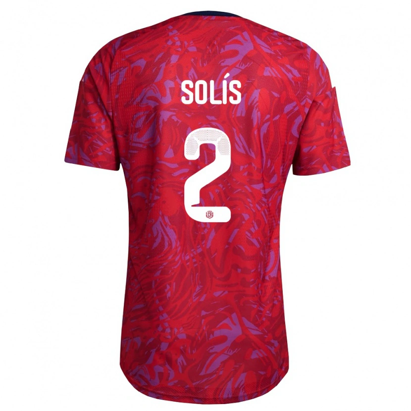 DanxenレディースコスタリカMarcelo Solís#2赤 紫 紺ホームシャツ26-28ジャージーユニフォーム