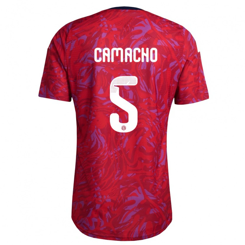 DanxenレディースコスタリカLuis Camacho#5赤 紫 紺ホームシャツ26-28ジャージーユニフォーム