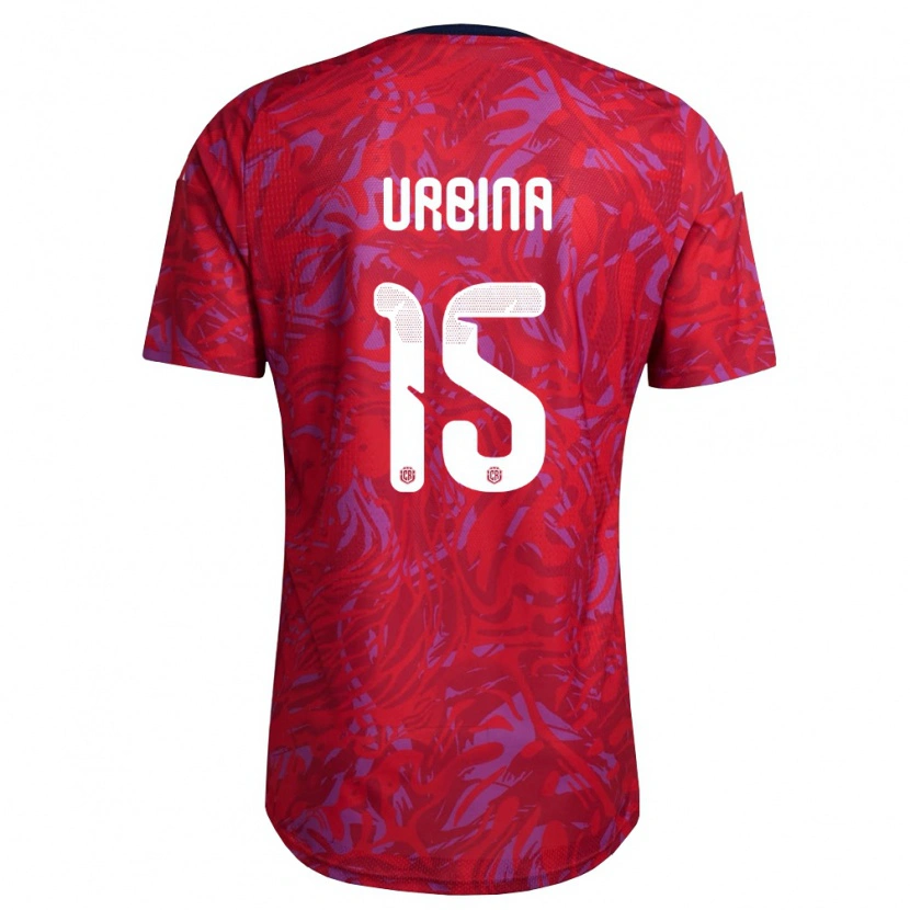 DanxenレディースコスタリカFabricio Urbina#15赤 紫 紺ホームシャツ26-28ジャージーユニフォーム