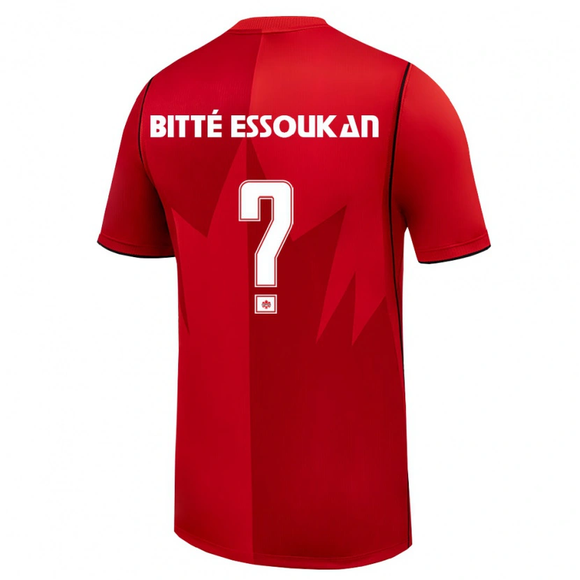 DanxenレディースカナダOliver Bitté Essoukan#0赤 白ホームシャツ26-28ジャージーユニフォーム