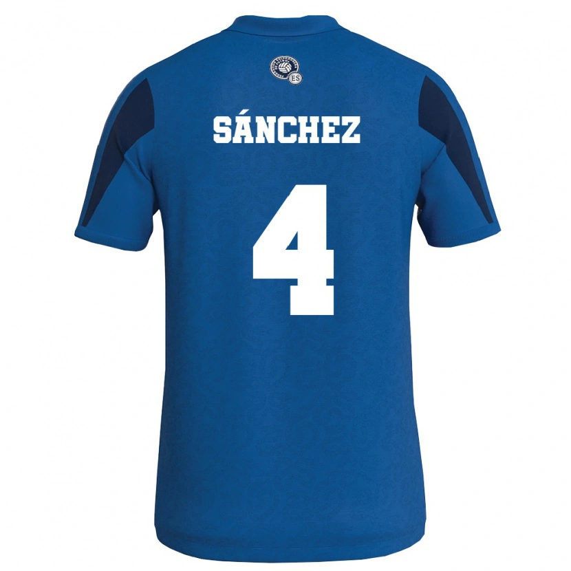 DanxenレディースエルサルバドルPiero Sánchez#4青 紺ホームシャツ26-28ジャージーユニフォーム