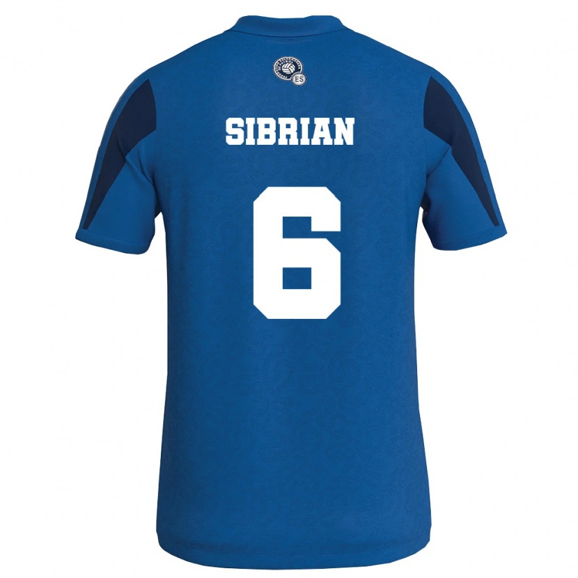 DanxenレディースエルサルバドルDavid Sibrian#6青 紺ホームシャツ26-28ジャージーユニフォーム