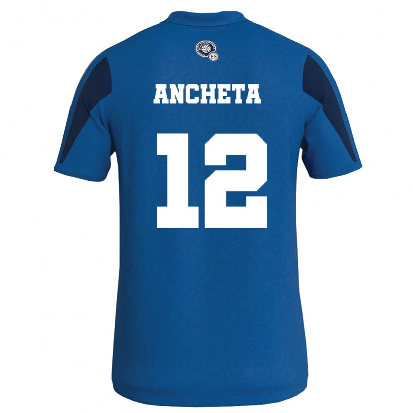 DanxenレディースエルサルバドルJeffren Ancheta#12青 紺ホームシャツ26-28ジャージーユニフォーム