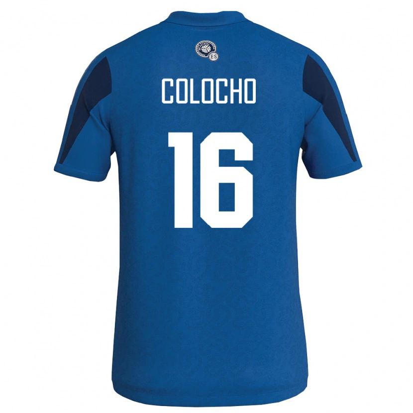 DanxenレディースエルサルバドルAiden Colocho#16青 紺ホームシャツ26-28ジャージーユニフォーム