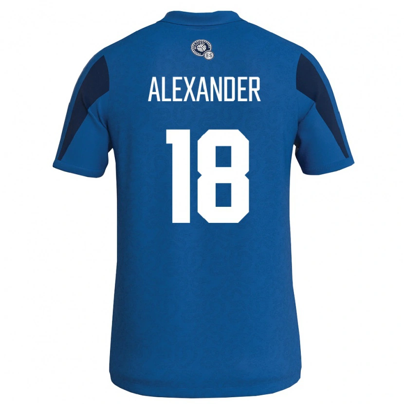 DanxenレディースエルサルバドルAlexander Aguilar#18青 紺ホームシャツ26-28ジャージーユニフォーム