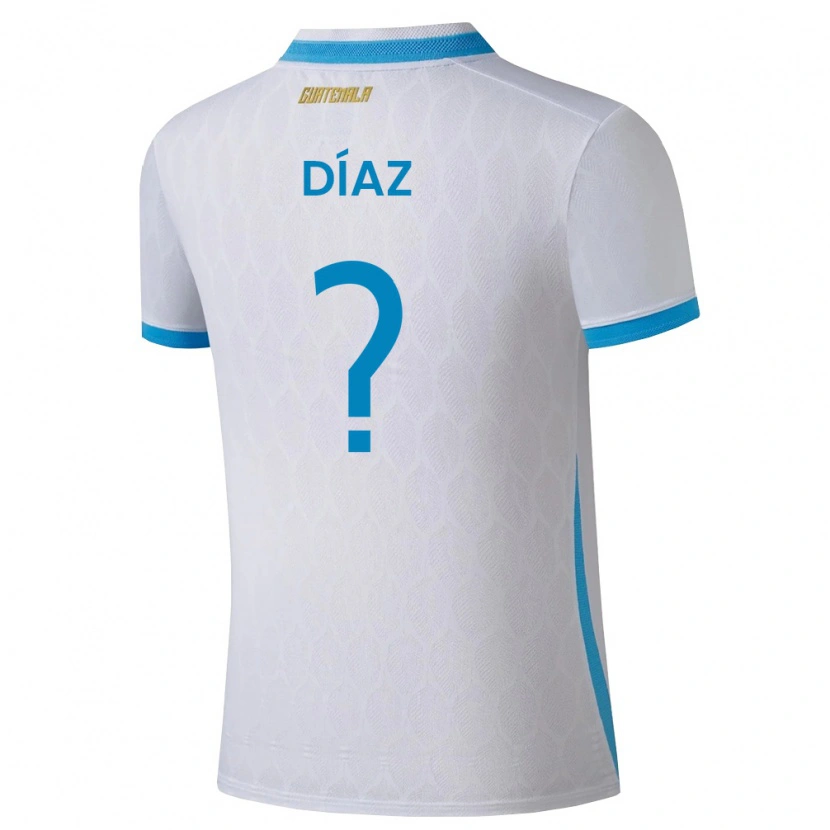 DanxenレディースグアテマラHendryck Díaz#0白 空色 金ホームシャツ26-28ジャージーユニフォーム