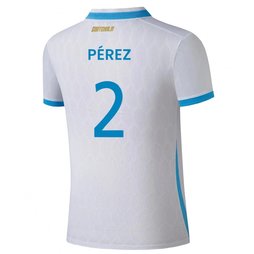 DanxenレディースグアテマラGary Pérez#2白 空色 金ホームシャツ26-28ジャージーユニフォーム