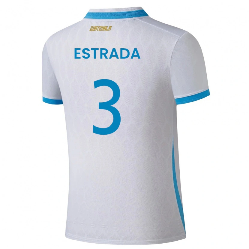 DanxenレディースグアテマラCarlos Estrada#3白 空色 金ホームシャツ26-28ジャージーユニフォーム