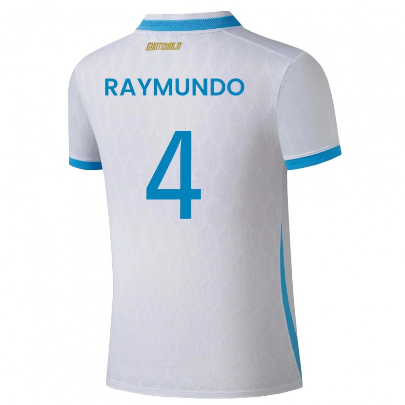 DanxenレディースグアテマラCristopher Raymundo#4白 空色 金ホームシャツ26-28ジャージーユニフォーム