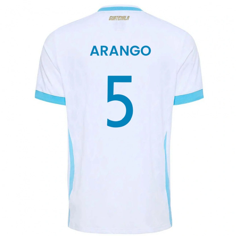DanxenレディースグアテマラMarcos Arango#5白 空色 金ホームシャツ26-28ジャージーユニフォーム