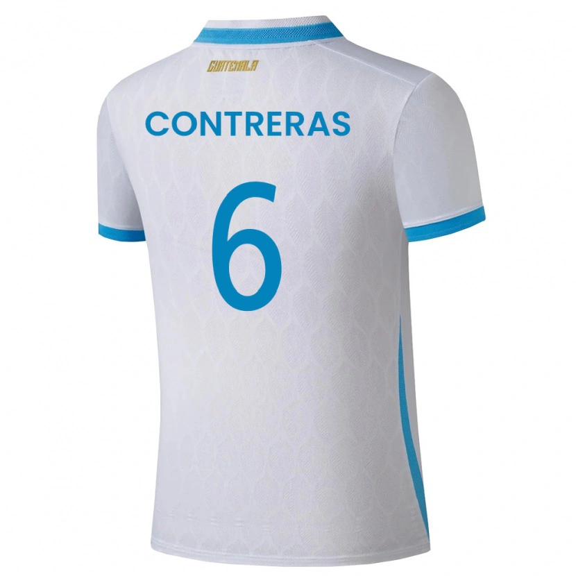 DanxenレディースグアテマラMaría Contreras#6白 空色 金ホームシャツ26-28ジャージーユニフォーム