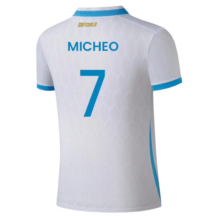 DanxenレディースグアテマラMatías Micheo#7白 空色 金ホームシャツ26-28ジャージーユニフォーム