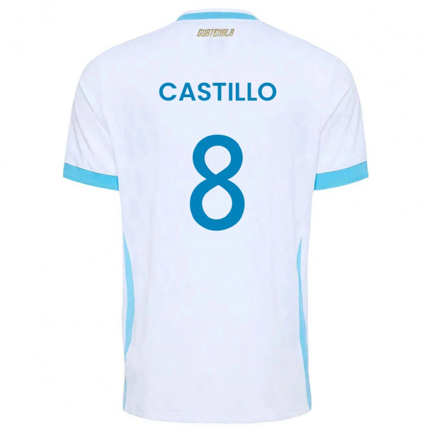 DanxenレディースグアテマラAdrián Castillo#8白 空色 金ホームシャツ26-28ジャージーユニフォーム