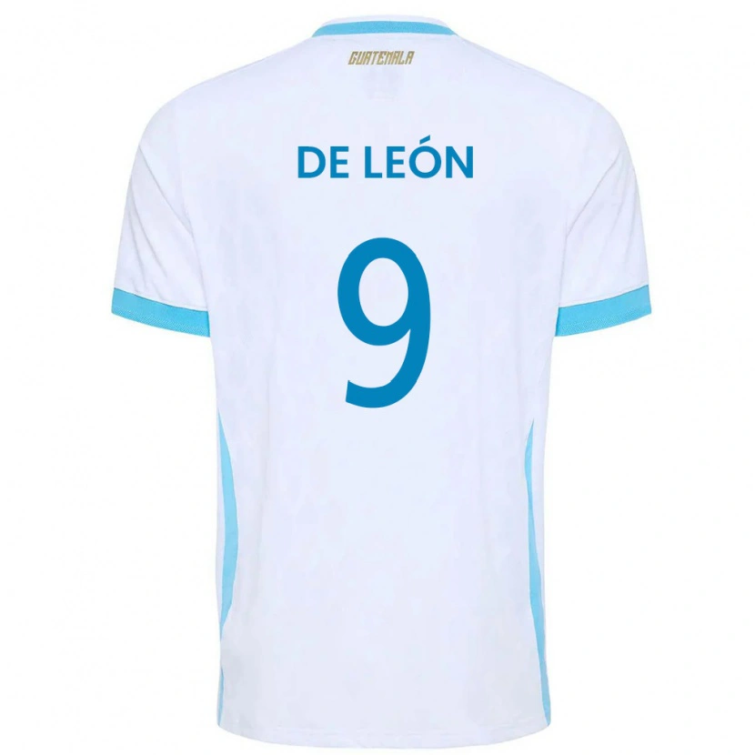 DanxenレディースグアテマラOscar De León#9白 空色 金ホームシャツ26-28ジャージーユニフォーム