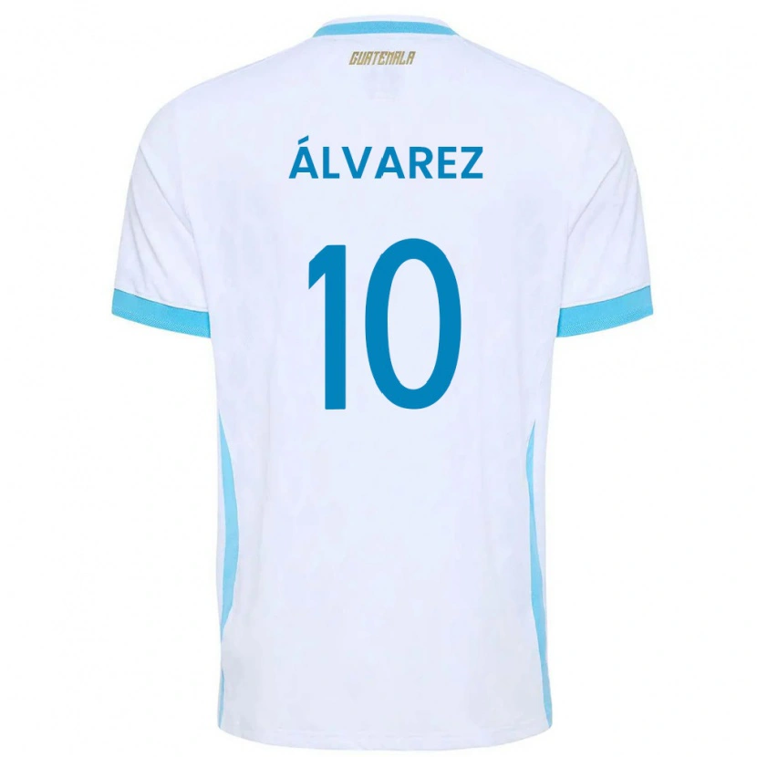 DanxenレディースグアテマラAndrea Álvarez#10白 空色 金ホームシャツ26-28ジャージーユニフォーム