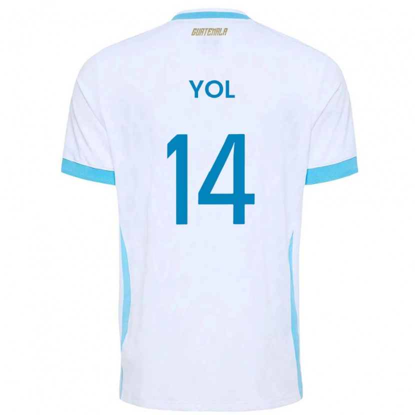 DanxenレディースグアテマラJorge Yol#14白 空色 金ホームシャツ26-28ジャージーユニフォーム